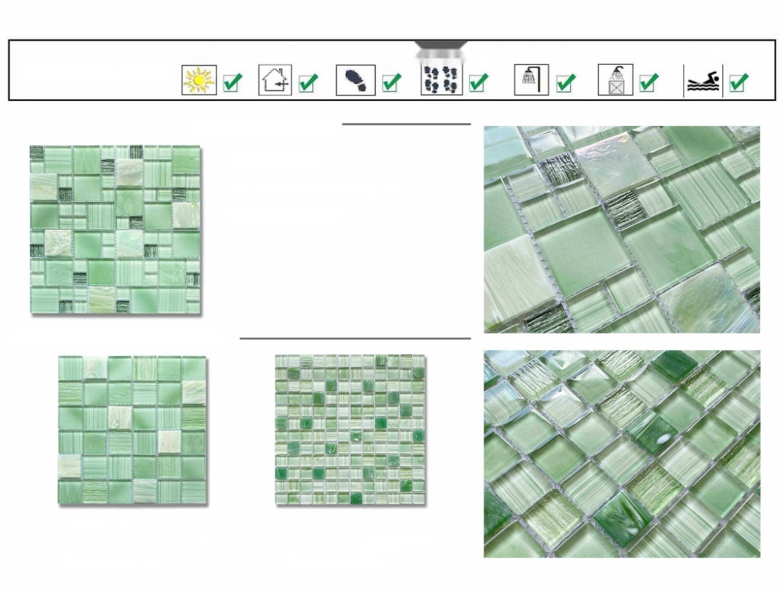 Completed crystal mosaic swimming pool