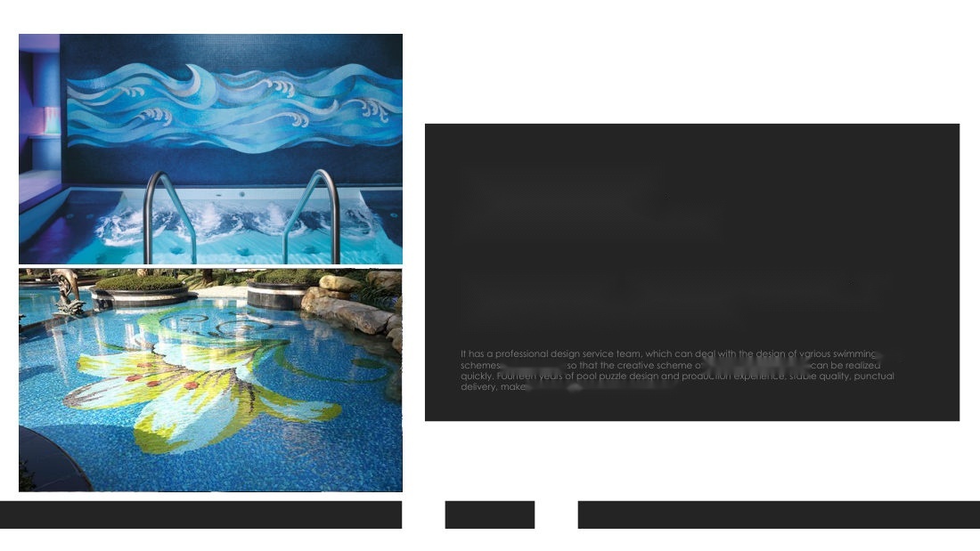 Abstract swirl pool mosaic